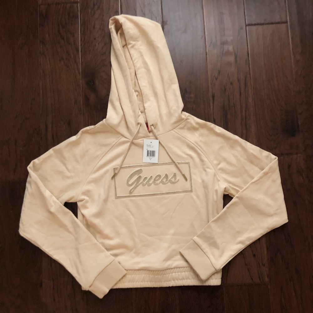 GUESS womens cropped hoodie NWT